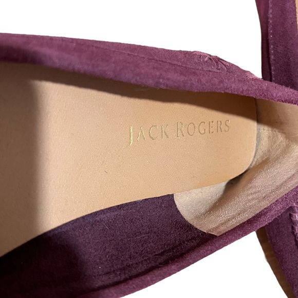 Jack Rogers Burgundy Suede Moccasin Flat Loafers - Picture 8 of 8